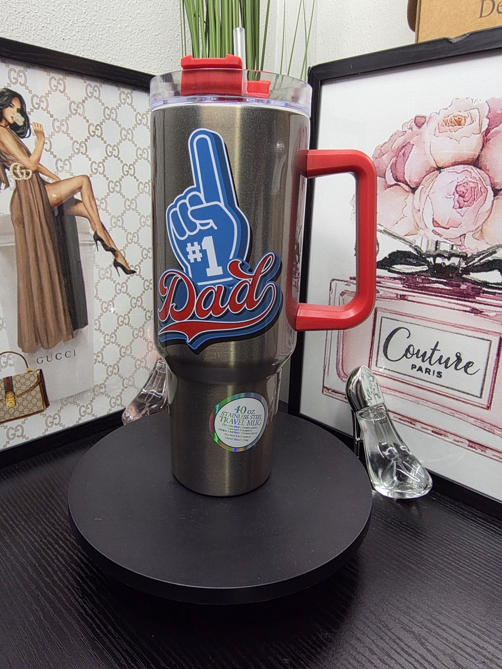 #1 Dad Stainless Travel Mug